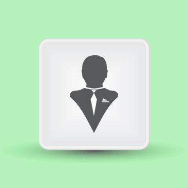 Adam profil simge vektör.