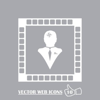 Vektör simge baş düşünme silüeti vektör adam pusula simgesini