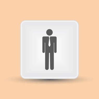 Adam profil simge vektör.