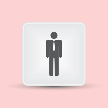 Adam profil simge vektör.