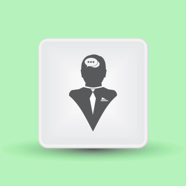 Sohbet simgesi vektörde insan kafası