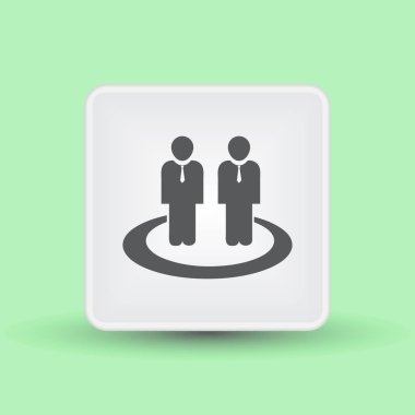 Takım simge vektör, insanlar katı illüstrasyon