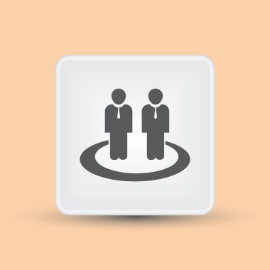 Takım simge vektör, insanlar katı illüstrasyon