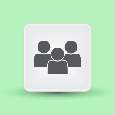 Takım simge vektör, insanlar katı illüstrasyon