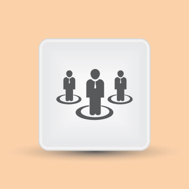 Takım simge vektör, insanlar katı illüstrasyon