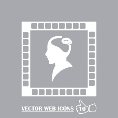 Sohbet simgesi vektörde insan kafası