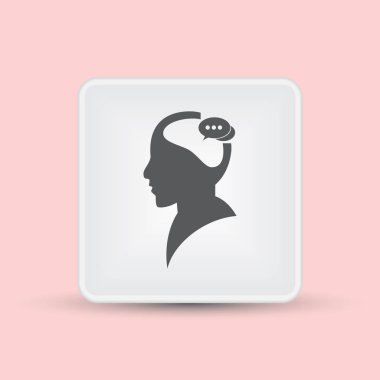 Sohbet simgesi vektörde insan kafası