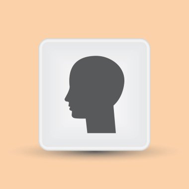 Adam profil simge vektör.