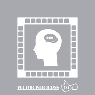 Sohbet simgesi vektörde insan kafası