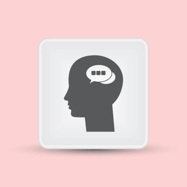 Sohbet simgesi vektörde insan kafası