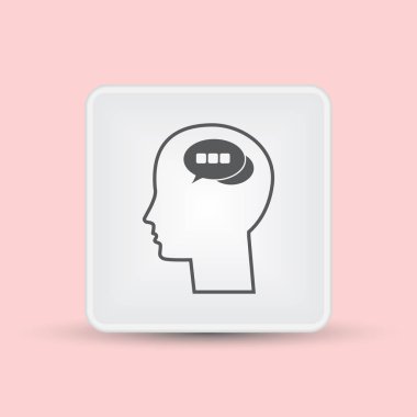 Sohbet simgesi vektörde insan kafası