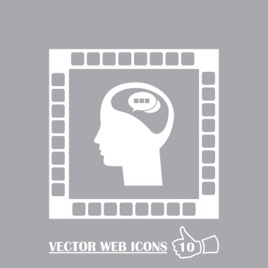 Sohbet simgesi vektörde insan kafası