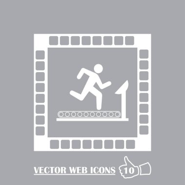 Çalışan adam simge vektör.