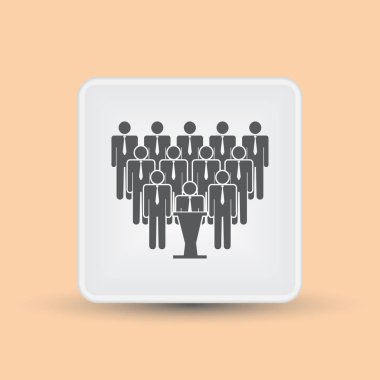 Takım simge vektör, insanlar katı illüstrasyon