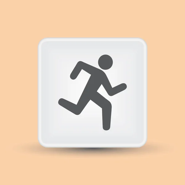 Running Man Icon Vektor. — Stockvektor