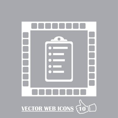 Trendy düz stilde Panosu simgesi. Web sitesi tasarımı, vektör çizim, Eps10 denetim listesi simgesi.