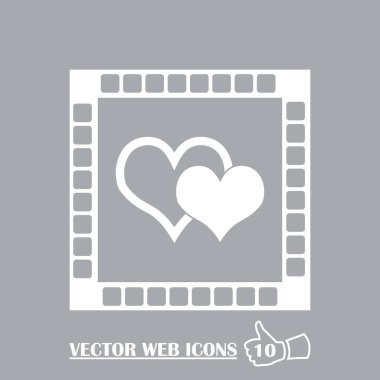 Kalp simge vektör. Aşk sembolü. Sevgililer günü işareti, Eps10 piktogram