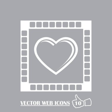 Kalp simge vektör. Aşk sembolü. Sevgililer günü işareti, Eps10 piktogram