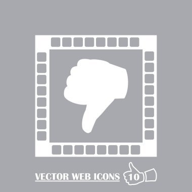 vektör el başparmak aşağı simgesi