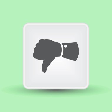 vektör el başparmak aşağı simgesi