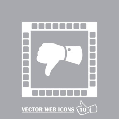 vektör el başparmak aşağı simgesi