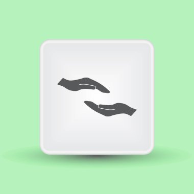 Destekleyici elleri vektör çizim