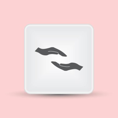 Destekleyici elleri vektör çizim