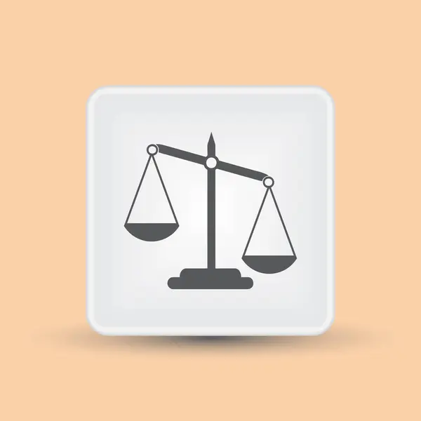 Pictograph of justice scales. — Stock Vector