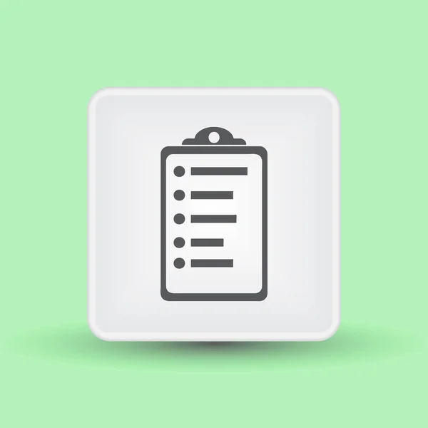 Clipboard Icon in trendy flat style. Checklist symbol for your web site design, Vector illustration, EPS10. — Stock Vector