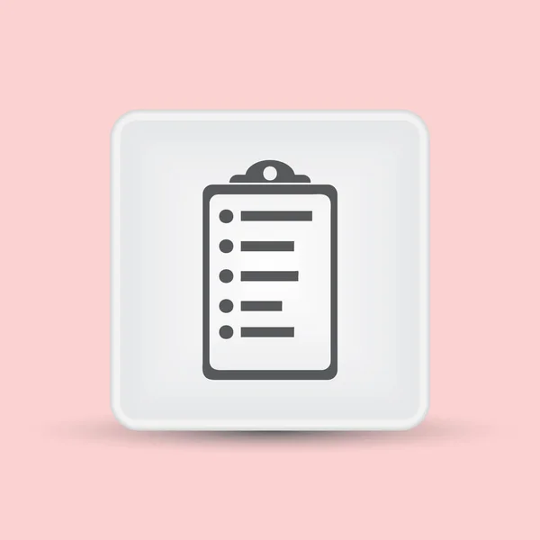 Clipboard Icon in trendy flat style. Checklist symbol for your web site design, Vector illustration, EPS10. — Stock Vector