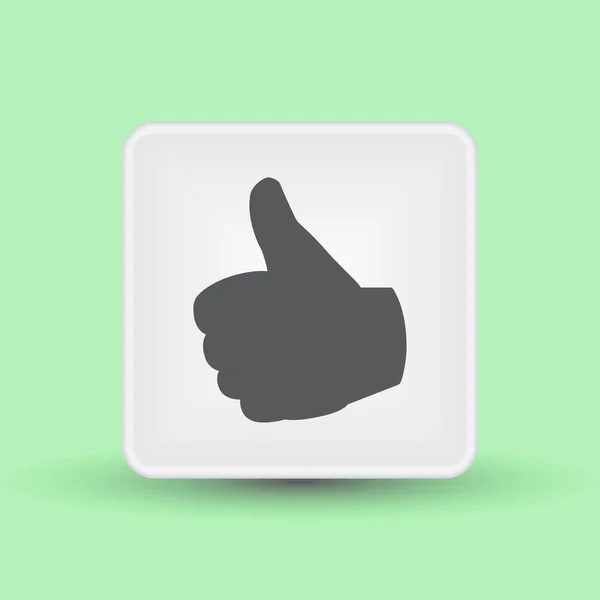 Thumbs up icon, vector illustration. Плоский дизайн — стоковый вектор