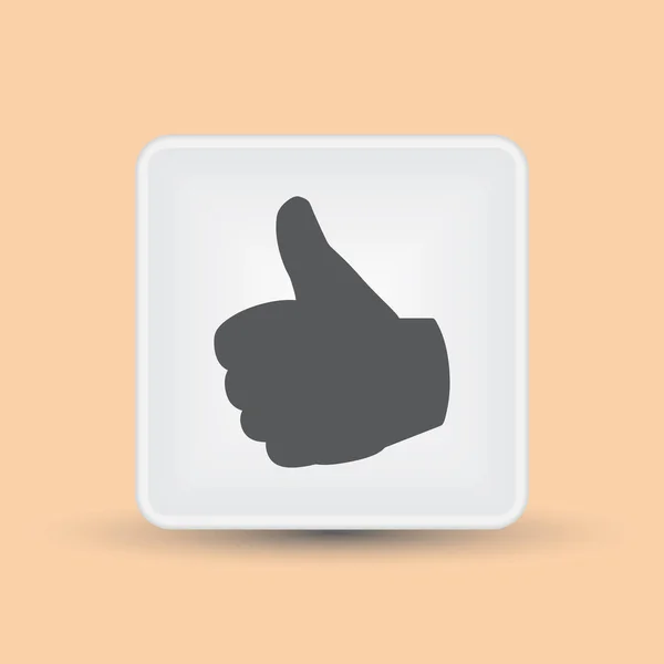 Thumbs up icon, vector illustration. Плоский дизайн — стоковый вектор