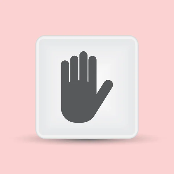 Stop hand Icon Vector. — Stockvector