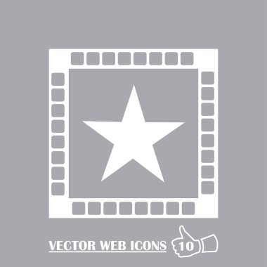 Yıldız izole düz Web telefon simgesi