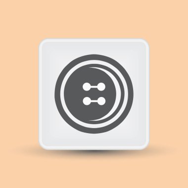 giyim düğme simge vektör