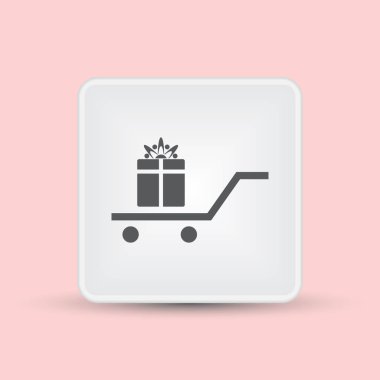 Hediye, hediye, Giftbox izole düz Web telefon simgesi