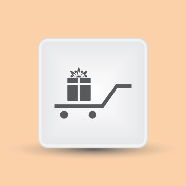 Hediye, hediye, Giftbox izole düz Web telefon simgesi