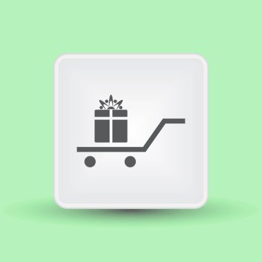 Hediye, hediye, Giftbox izole düz Web telefon simgesi