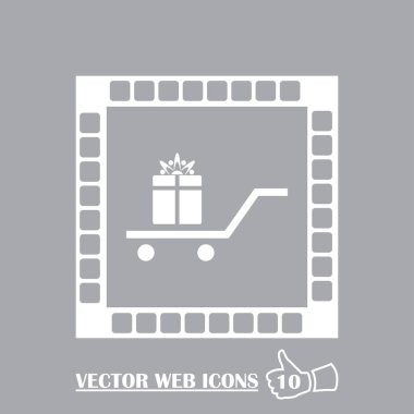 Hediye, hediye, Giftbox izole düz Web telefon simgesi