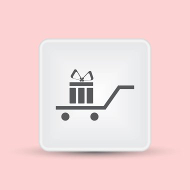 Hediye, hediye, Giftbox izole düz Web telefon simgesi