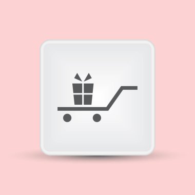 Hediye, hediye, Giftbox izole düz Web telefon simgesi