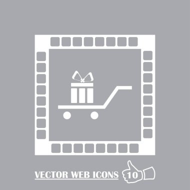 Hediye, hediye, Giftbox izole düz Web telefon simgesi