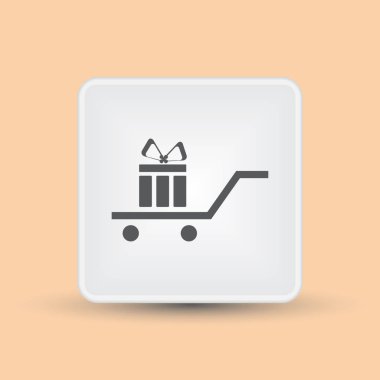 Hediye, hediye, Giftbox izole düz Web telefon simgesi