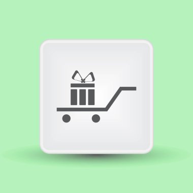 Hediye, hediye, Giftbox izole düz Web telefon simgesi