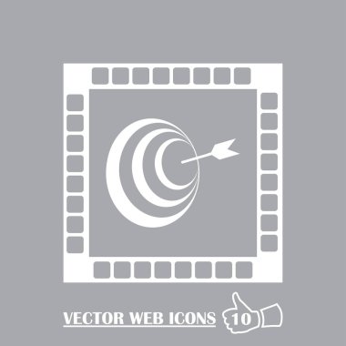 Hedef simgesi, web tasarımı için vektör çizim