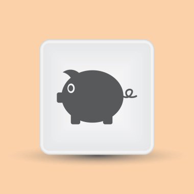 Kumbara simge vektör, borç, para, tasarruf, tasarruf