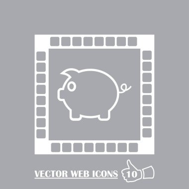 Kumbara simge vektör, borç, para, tasarruf, tasarruf