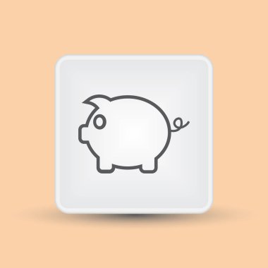 Kumbara simge vektör, borç, para, tasarruf, tasarruf