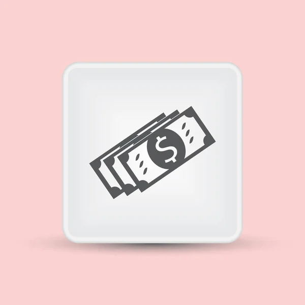 Vector dinero web icono — Vector de stock