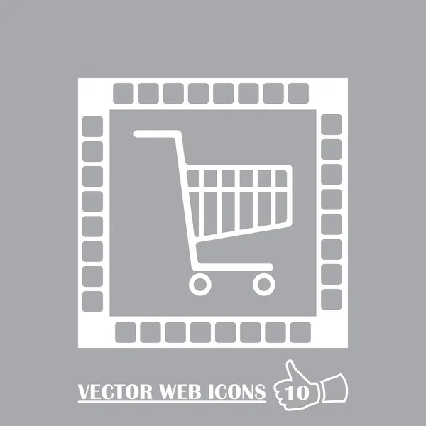 Vector winkelen kar pictogram — Stockvector